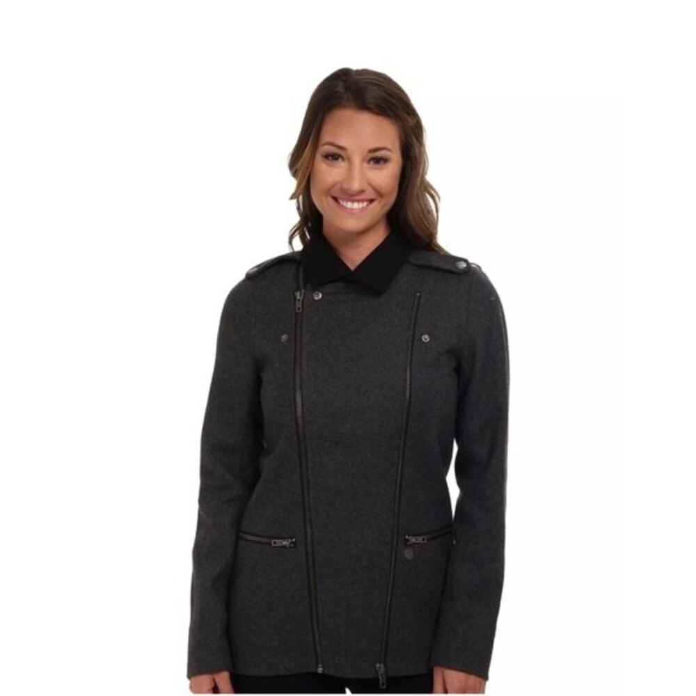 Vans‎ WOMEN'S BIKE Jacket BLACK GREY PARKA Coat size S